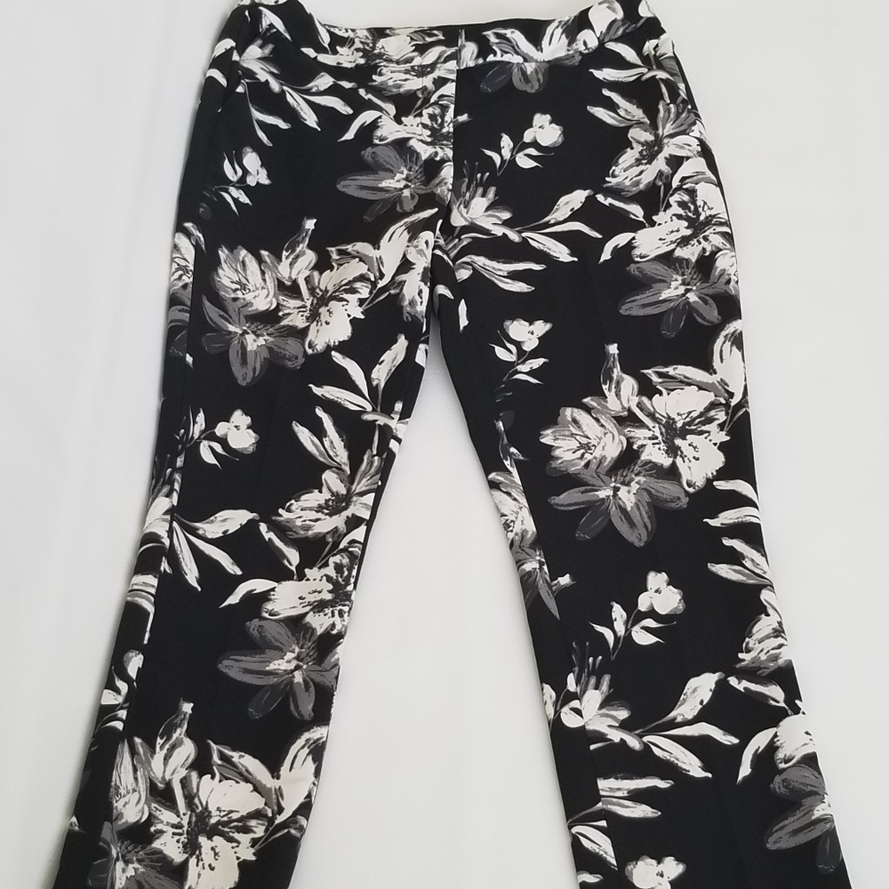 Cynthia Rowley Black/White Work Pants Sz 6